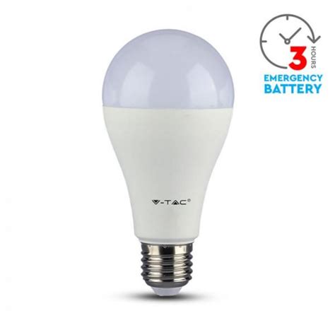 V Tac Lampadina Led E W Bianco Freddo Con Emergenza Samsung Chip