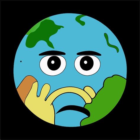 Premium Vector The Struggles Of Our Planet A Sad Earth Illustration