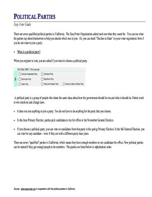 Fillable Online Easy Voter Guide Fax Email Print PdfFiller