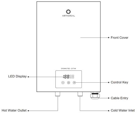 Airthereal Evt 14k 14kw Electric Tankless Water Heater User Manual