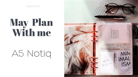 Minimalist Planner May Plan With Me A5 Notiq 6 Ring Planner Setup