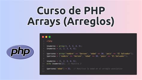 Curso De Php Arrays Arreglos Gerson Hern Ndez