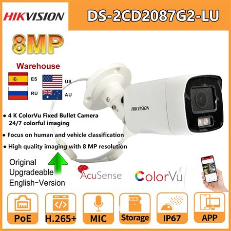 HIKVISION 8MP IP Camera 4K ColorVu Bullet 24 7 Colorful Imaging Full