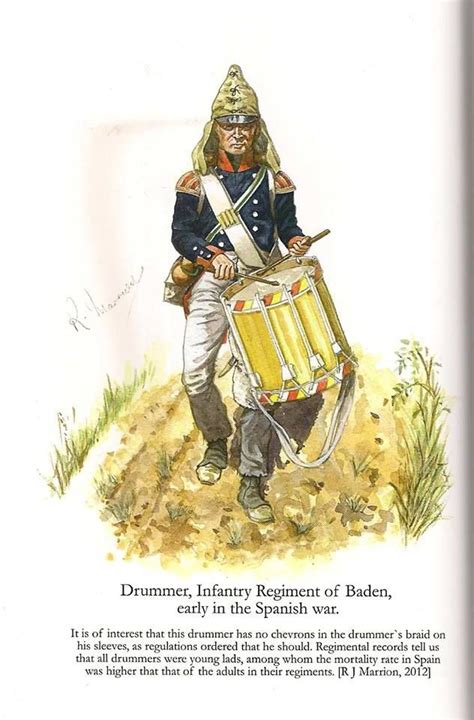 Baden Infantry Regiment Drummer Spain 1808 09 By R J Marrion Spanish War Infantry