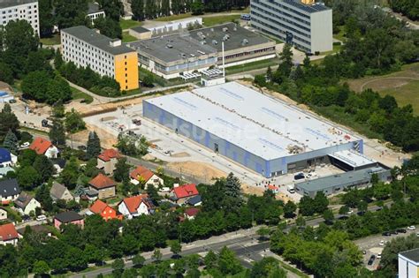 Berlin von oben Neubau eines Gebäudekomplex der Polizei