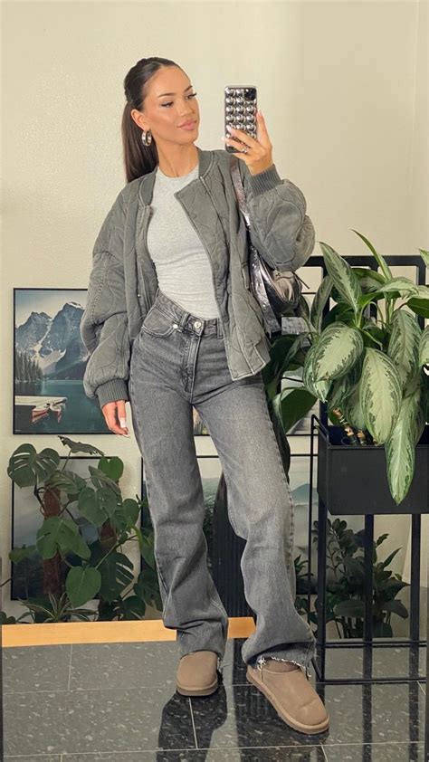 Gesteppte Jacke Curated On Ltk Outfit Inspo Fall Straight Leg Jeans