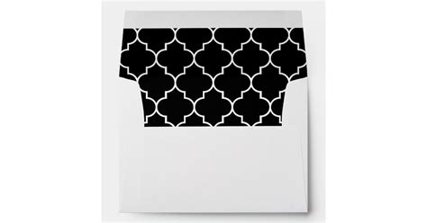 Black And White Latticework Quatrefoil Trellis Envelope Zazzle