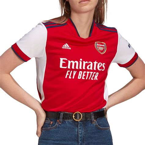 Camiseta Mujer Adidas Arsenal Rojo Blanco Futbolmania