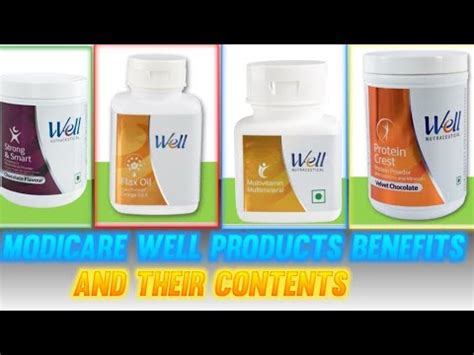 Modicare Well Products Benefits And Their Contents Youtube