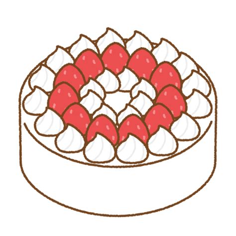 イチゴのショートケーキのイラスト 商用okの無料イラスト素材サイト ツカッテ