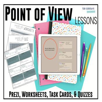 Point Of View Activities Prezi Novel Passages Practice Task Cards