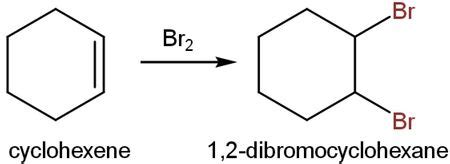 The Product Of The Reaction Of Cyclohexene With Bromine Is A