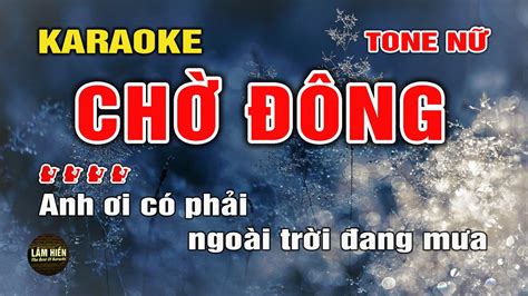 CHỜ ĐÔNG Karaoke Nhạc Sống Tone Nữ I Lâm Hiền mp3 vn