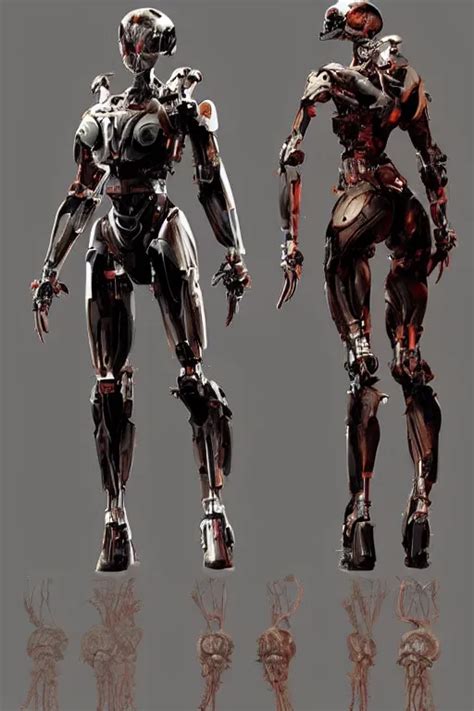 Full Body Cyborg Female Concept Art Humanoid Form Stable Diffusion