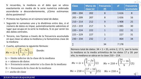 Medidas De Tendencia Central Para Datos Agrupados Youtube