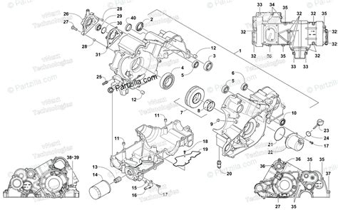 Arctic Cat Side By Side 2017 OEM Parts Diagram For Crankcase Assembly