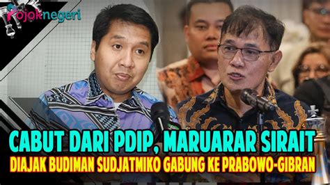 Maruarar Sirait Keluar Dari Pdip Langsung Diajak Budiman Sudjatmiko