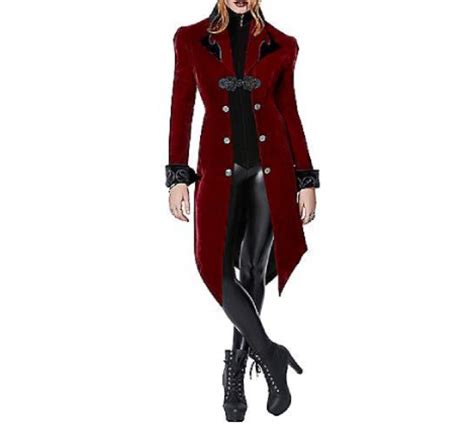 Adult Burgundy Vampire Coat Glj