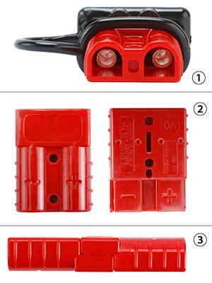 AuInLand 6 10 Gauge Battery Quick Connector 50A Wire Harness Plug Kit