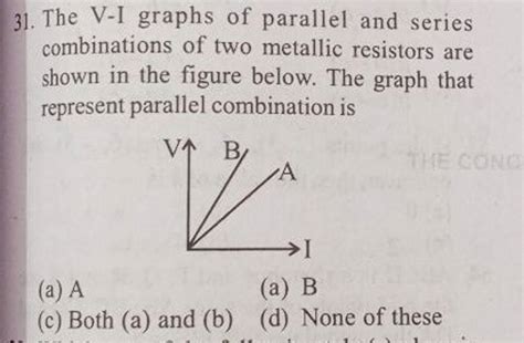 The V I Graphs Of Parallel And Series Combinations Of Two Metallic Re