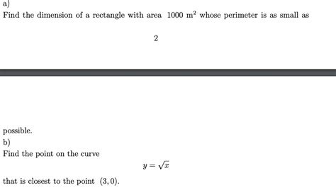 Answered Find The Dimension Of A Rectangle With… Bartleby