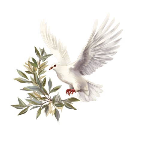 Dove Olive Branch Peace Illustration, White Dove, Olive Branch, Pigeon ...