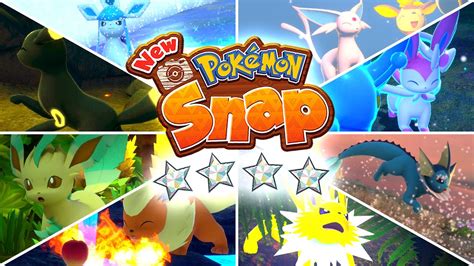 All Eevee Evolutions 4 STAR Photo Guide New Pokémon Snap YouTube