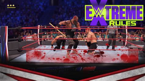 Wwe Extreme Rules Match Roman Reigns Vs Brock Lesnar Vs Braun Strowman