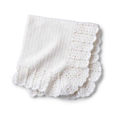 RED HEART LACE BABY BLANKET - Bepatterns