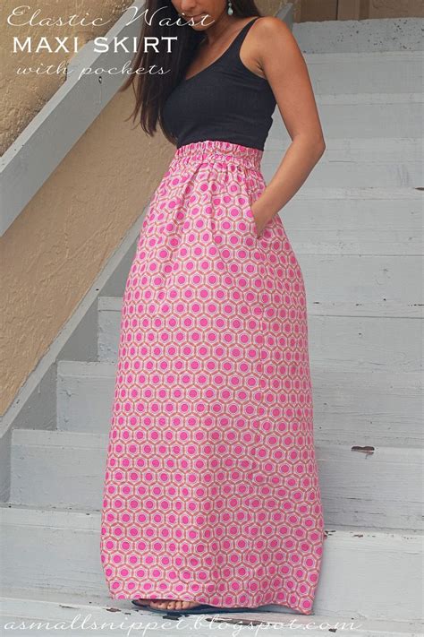 Sewing Skirts Elastic Waist Skirt With Pockets Tutorial Go To Sew