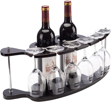 Tabletop Wine Glass Holder Wine Glass Drying Rack And Bottle Holder Freestanding