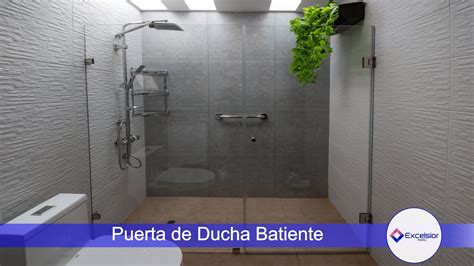 Puerta de ducha batiente vidrio templado Excelsior Perú YouTube