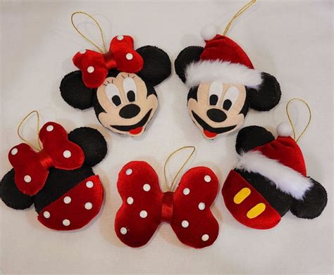 Kit Minnie E Mickey Enfeites De Rvore De Natal Elo