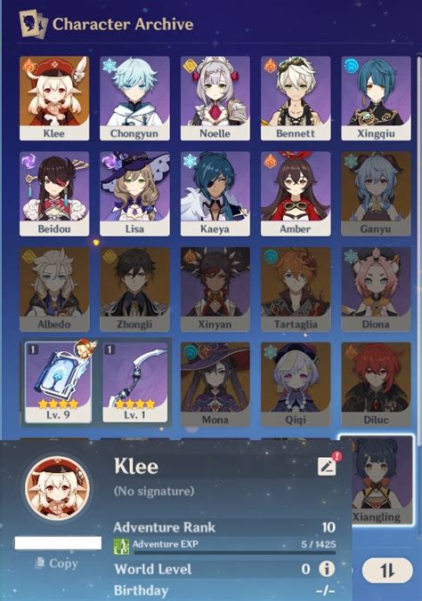 Selling Genshin Impact Starter Account Solo Klee Ar Video