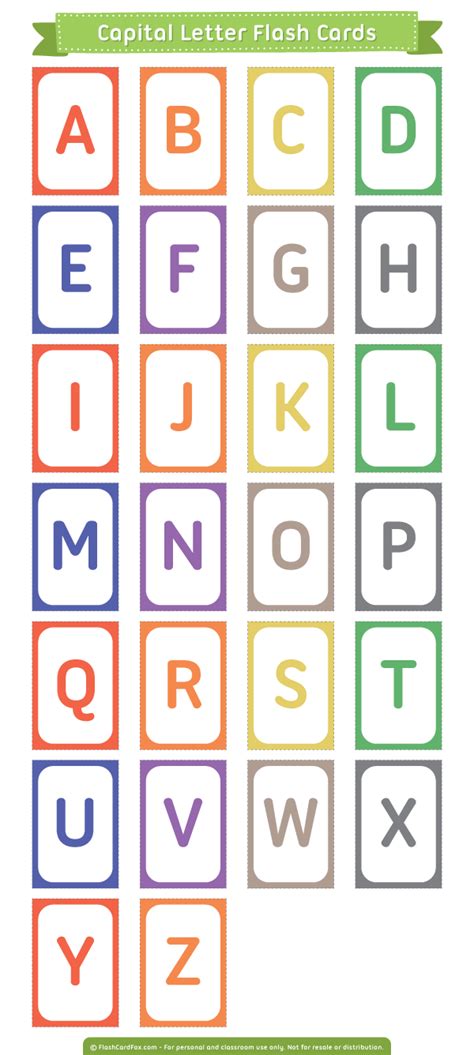 Alphabet Letters Flash Cards Printable