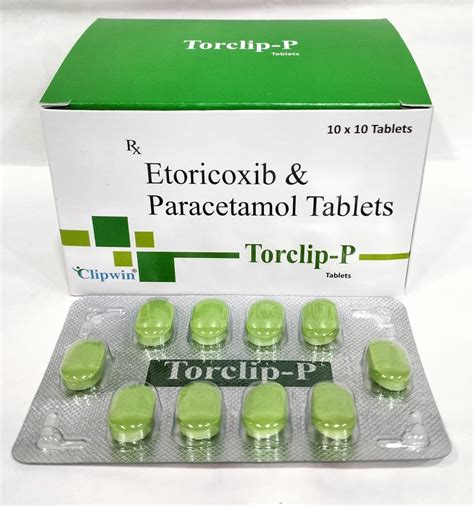 TORCLIP P ETORICOXIB 60 MG PARACETAMOL 325 MG At Rs 1250 Box