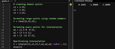 D Array Interpolation Matlab Geeksforgeeks