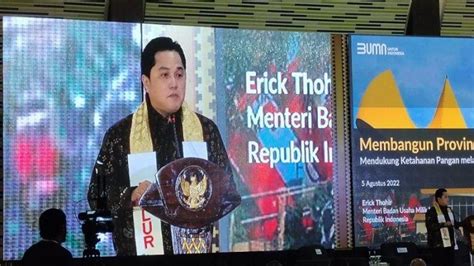 Menteri Erick Thohir Lampung Miliki Komoditi Berpotensi Stabilisasi