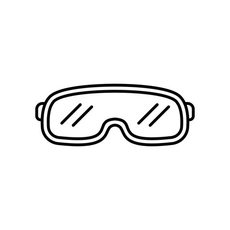 Outline Vector Safety Glasses Icon Isolated On White Background 16073709 Vector Art At Vecteezy