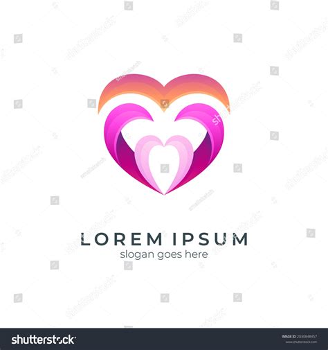 Heart Love Logo Vector Template Stock Vector Royalty Free 2030848457 Shutterstock