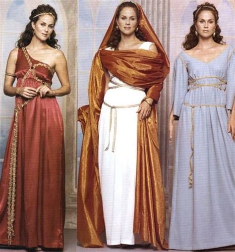 Various Ancient Greek Female Clothes Roman Fashion Greek Clothing