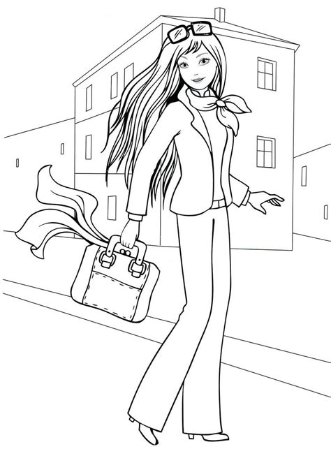 Fashion Coloring Page For Free Coloring Home