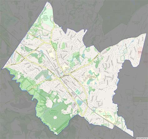 Map Of Medfield Cdp