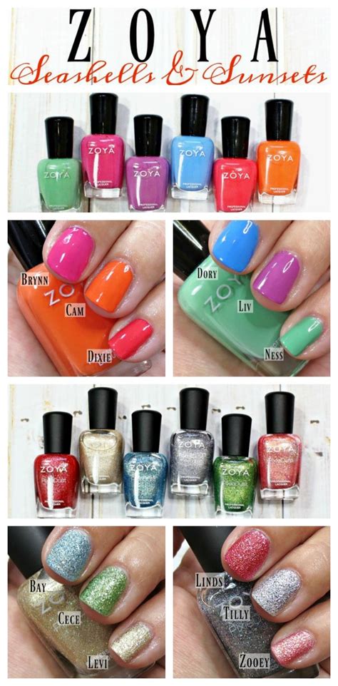 Zoya Seashells Sunsets Nail Polish Collection Swatches Nail Polish