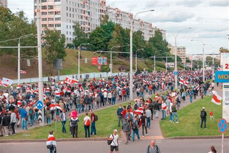 Minsk Belarus September 13 2020 Mass Protests Against Lukashenko