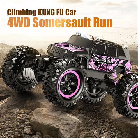 Rc Car 4wd 24g Climbing Car 4x4 Double Motors Rock Crawlers Led