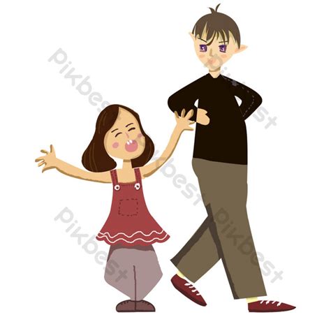 Brother And Sister Playing Cartoon Image PNG Images | PSD Free Download - Pikbest