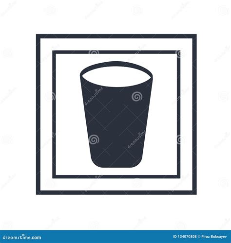 Water Glass Icon Vector Sign And Symbol Isolated On White Background