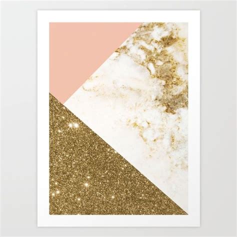 Gold Marble Collage Art Print By Cafelab Society6 Sfondi Per Iphone