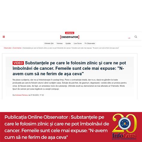 Publicația Online Observator Substanţele pe care le folosim zilnic şi